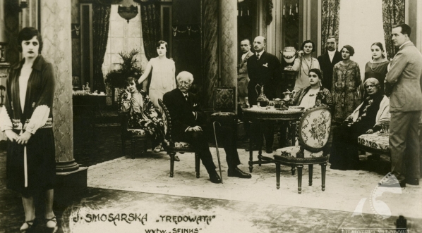  Scena z filmu Edwarda Puchalskiego i Józefa Węgrzyna "Trędowata" z 1926 roku.  