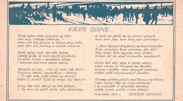  "Kiedy zginę" Edwarda Słońskiego.  