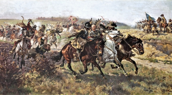  "Wzięcie do niewoli towarzysza pancernego. Epizod z wojny szwedzkiej"  Wojciecha Kossaka.  