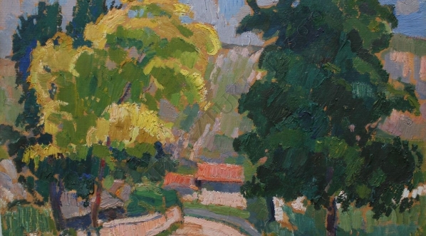  "Pejzaż z drzewami" Kazimierza Strzemińskiego.  