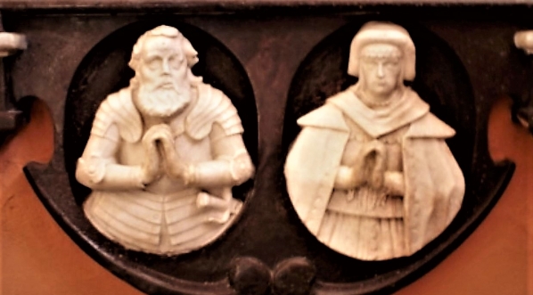  Popiersia Zygmunta Ferdynanda Szczepańskiego i jego żony Zofii Konstancji na epitafium w kościele poklasztornym Kartuzów w Kartuzach  