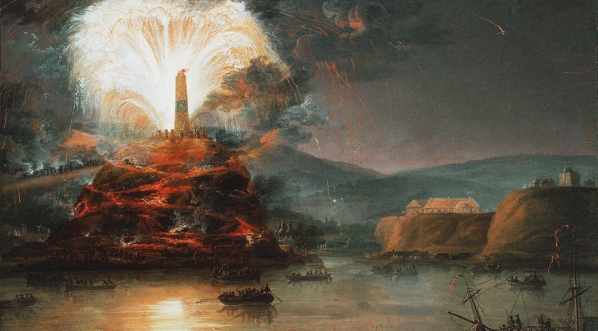  "Fajerwerki w Kaniowie ku czci Katarzyny II w 1787" Jana Bogumiła Plerscha.  
