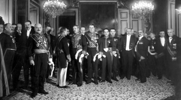  Uroczystości noworoczne u prezydenta RP Stanisława Wojciechowskiego na Zamku Królewskim w Warszawie w styczniu 1925 r.  