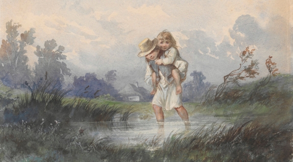  "Ucieczka przed burzą" Franciszka Kostrzewskiego.  