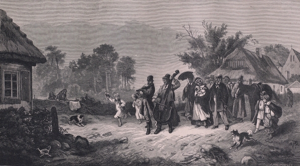  "Powrót od chrztu. Kopia obrazu" Franciszka Kostrzewskiego.  