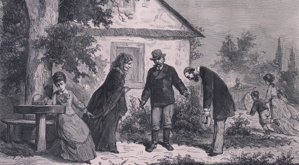  "Nowy sąsiad. Kopia awarelli" Franciszka Kostrzewskiego.  