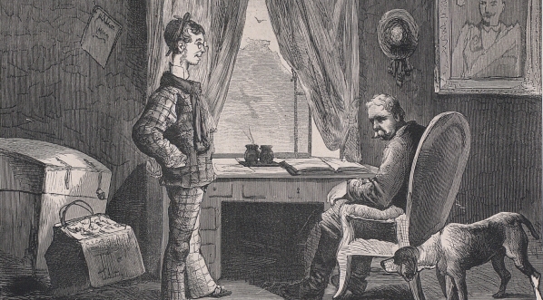  "Po skończonej edukacyi za granicą. Kopia z akwarelli." Franciszka Kostrzewskiego.  