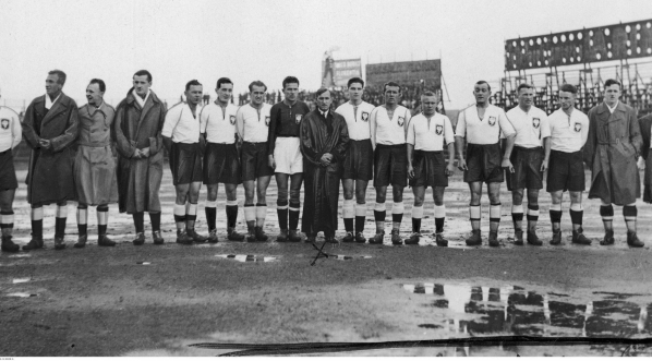  Mecz piłki nożnej Włochy - Polska w Neapolu 28.10.1932 r.  