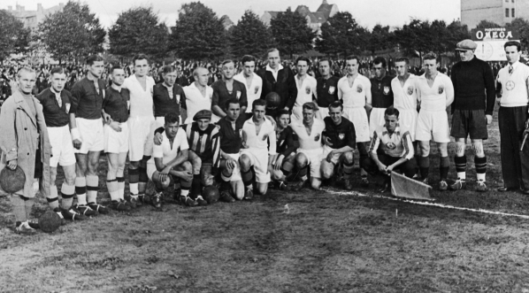  Mecz piłki nożnej Łotwa - Polska w Rydze 14.10.1934 r.  