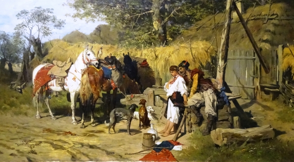  "Kozak i dziewczyna przy studni" Józefa Brandta.  