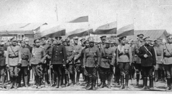  5 Dywizja Syberyjska - święto Grunwaldu w Nowonikołajewsku na Syberii w lipcu 1919 r.  