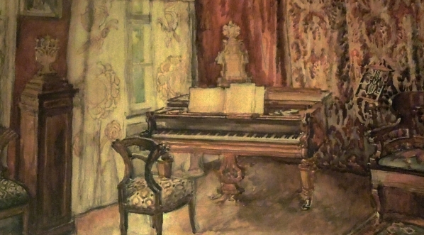  "Wnętrze salonu na Krupniczej" Józefa Mahoffera.  