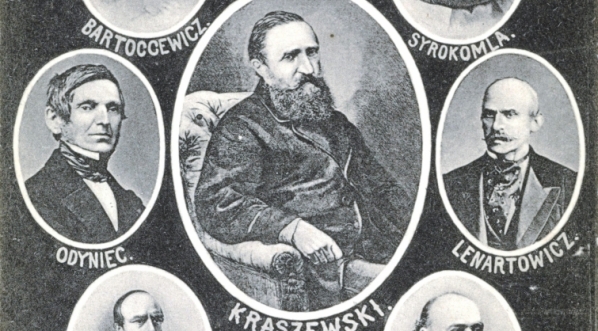  Pocztówka z portretami pisarzy polskich.  