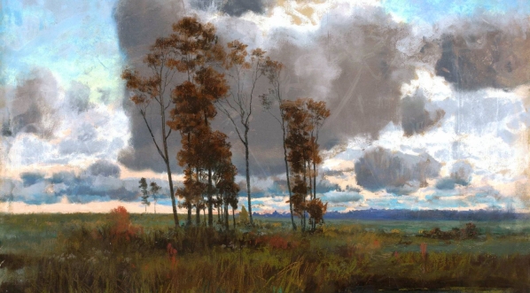  "Pejzaż z moczarami" Michała Wywiórskiego.  