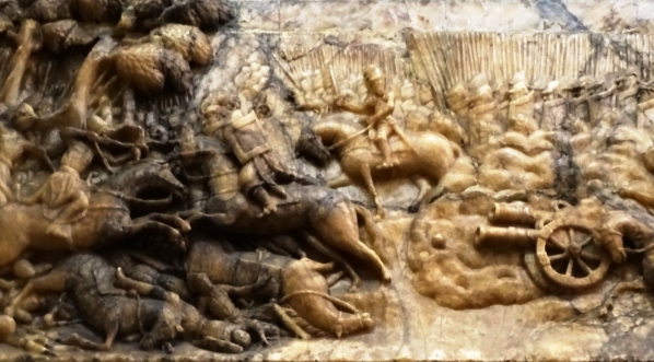  Płaskorzeźba przedstawiająca bitwę pod Starodubem z pomnika nagrobnego  Tarnowskich w katedrze w Tarnowie.  