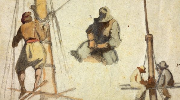  "Marynarze marsylscy przy pracy - trzy szkice" Teofila Kwiatkowskiego.  