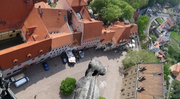  Wzgórze zamkowe w Miśni - widok z wieży katedry.  