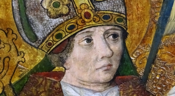  Wizerunek św. Stanisława z gotyckiego ołtarza w kościele w Szczepanowie.  