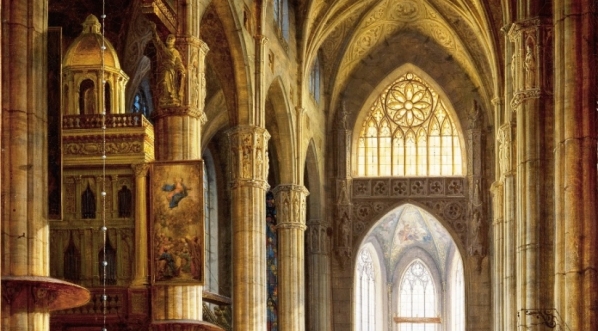  "Wnętrze katedry w Mediolanie" Marcina Zaleskiego.  