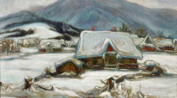  "Chałupy w śniegu" Władysława Ślewińskiego.  