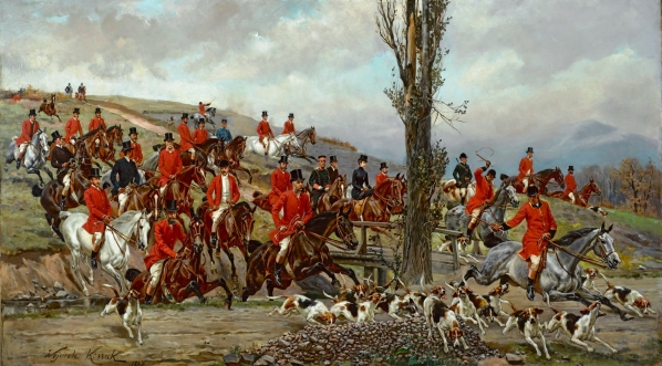  "Polowanie cesarskie w Gödöllö" Wojciecha Kossaka.  
