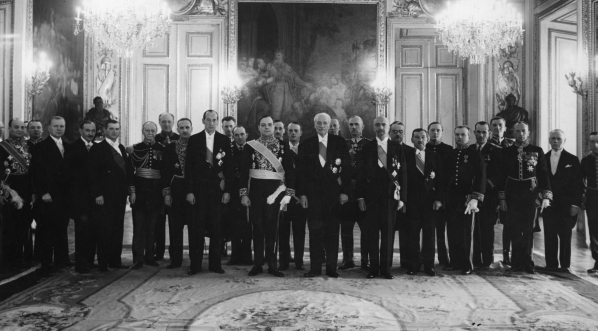  Złożenie listów uwierzytelniających prezydentowi RP Ignacemu Mościckiemu przez ambasadora Francji w Polsce Leona Noela 29.05.1935 r.  