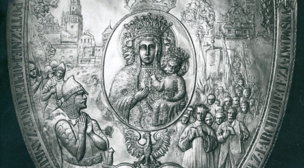  Ryngraf wykonany na pamiątkę 550 rocznicy sprowadzenia cudownego obrazu Matki Boskiej z Bełza do Częstochowy.  