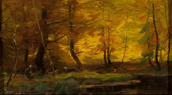  "Krajobraz leśny" Romana Kochanowskiego.  