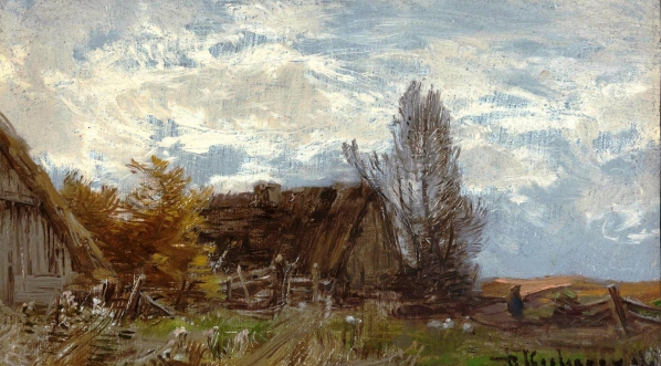  "Krajobraz wiejski z zagrodą" Romana Kochanowskiego.  