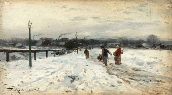  "Krajobraz zimowy podmiejski" Romana Kochanowskiego.  