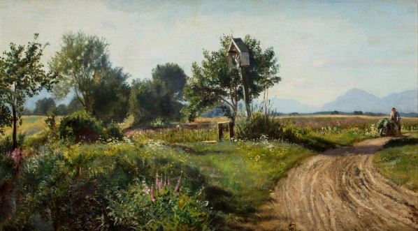  "Pejzaż z kapliczką" Walerego Eljasza Radzikowskiego.  