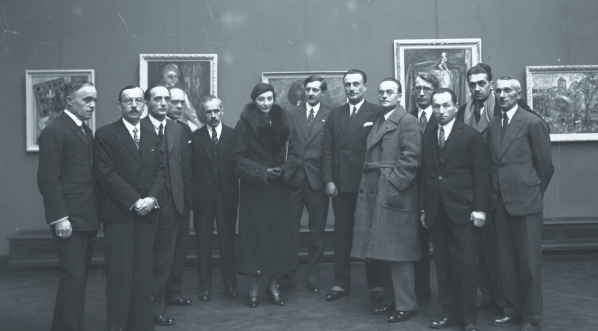  Otwarcie Wystawy Cechu Artystów Plastyków "Jednoróg" w Pałacu Sztuki Towarzystwa Przyjaciół Sztuk Pięknych w Krakowie w kwietniu 1933 r.  