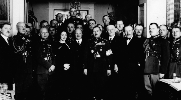  Wycieczka przedstawicieli estońskiej organizacji Kaitseliit w Jabłonnie 22.01.1933 r.  