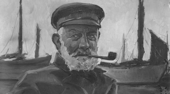  Obraz artysty malarza Antoniego Suchanka "Marynarz z Helu".  