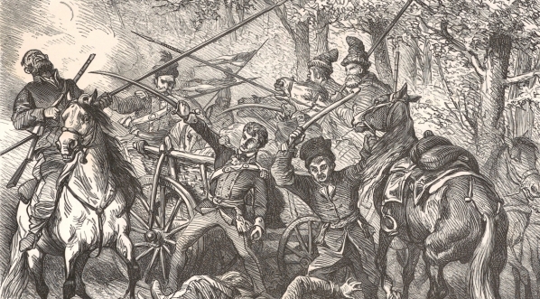  Ilustracja Juliusza Kossaka do książki Kajetana Suffczyńskiego "Zawsze oni : obrazy historyczne i obyczajowe z czasów Kościuszki i Legionów. T. 1".  