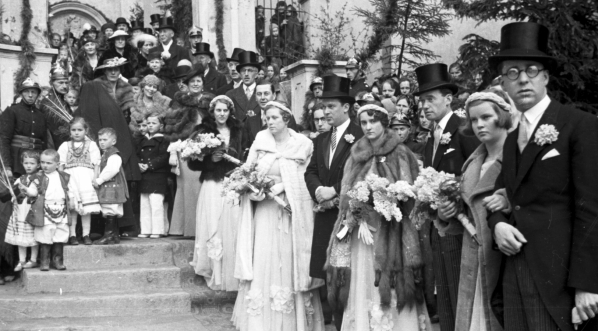  Ślub hrabiego Benedykta Tyszkiewicza z księżniczką Eleonorą Radziwiłł 21.04.1938 r.  