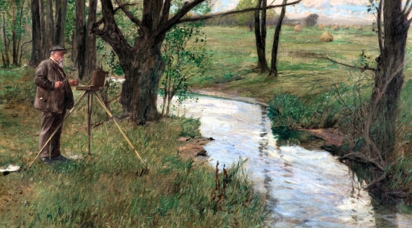  "Autoportret w plenerze" Michała Gorstkina Wywiórskiego.  