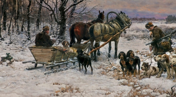  "Wyruszający o świcie" Alfreda Wierusza-Kowalskiego.  