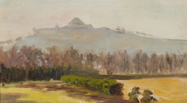  "Krajobraz z widokiem na Kopiec Kościuszki" Michała Rouby.  