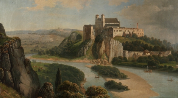  "Widok Tyńca pod Krakowem" Saturnina Świerzyńskiego.  