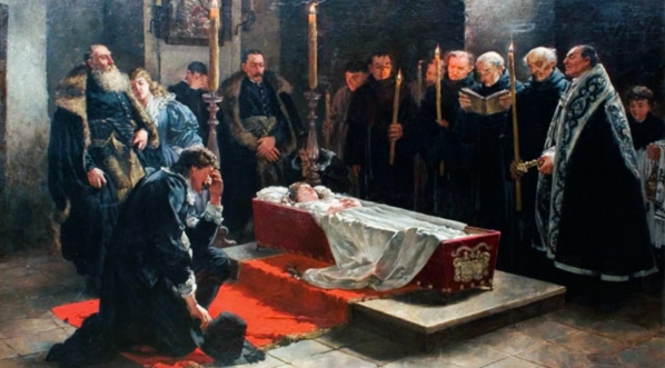  "Stanisław Oświęcim przy zwłokach Anny Oświęcimówny" Stanisława Wojciecha Bergamana.  