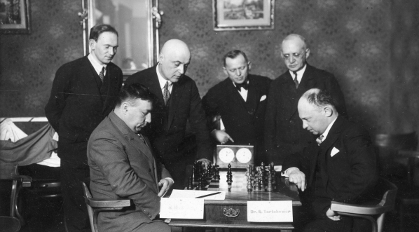  Turniej szachowy w Łodzi w 1927 roku.  