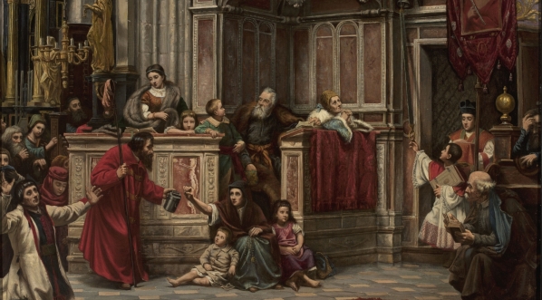  "Scena w kościele - ofiara" Edwarda Lepszego.  