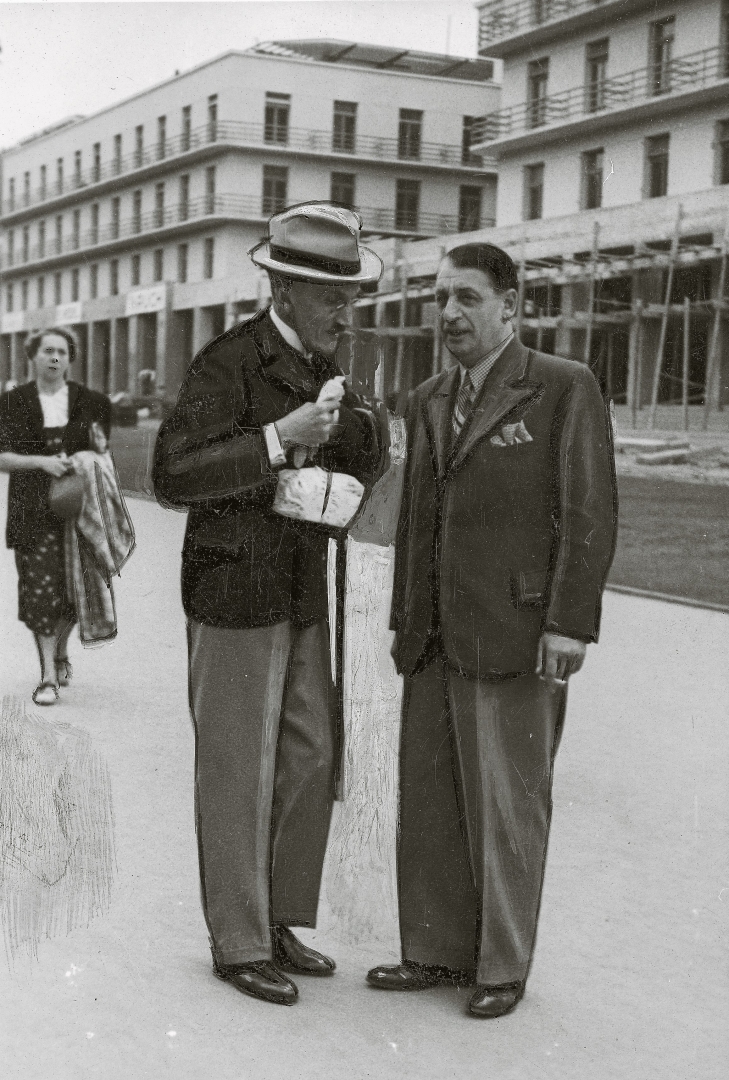 Leon Wyrwicz i Józef Flach podczas pobytu wypoczynkowego w Krynicy w 1937 roku.